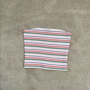 Colorful striped tube top